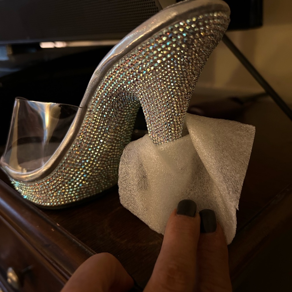 Pleaser Glitz brand new in box heels competition size 8